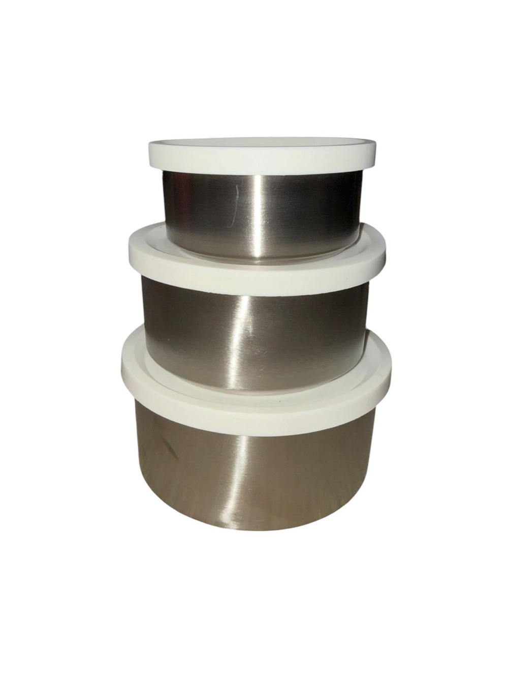White Stainless Steel Nesting Food Containers - Picture 5 of 5